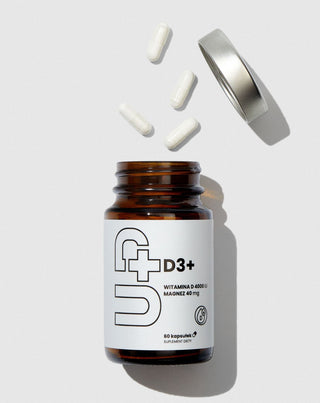Хранителна добавка Up D3+ Витамин D3 в съчетание с магнезий UP Health Pharma 60 капсули - 2