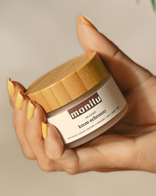 Защитен дневен крем с масло от ший, витамин С и масло от малинови семена Manilu - 3