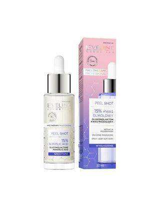 15% пилинг с гликолова киселина за намаляване на хиперпигментацията Peel Shot Eveline Cosmetics