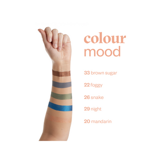 Сянка за очи Colour mood транспарентна с разноцветни частици 20 Mandarin Paese