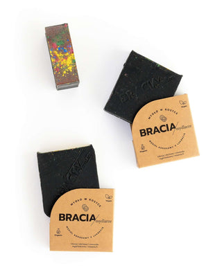 Почистващ антибактериален сапун на бар кокосов въглен със женско биле Bracia Mydlarze - 3