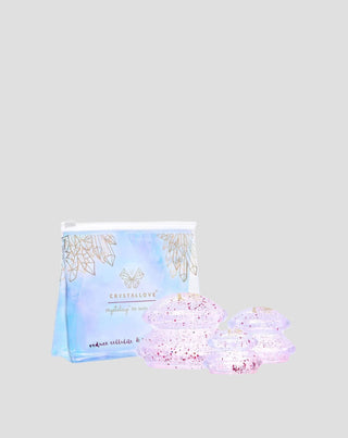 Кристални силиконови чашки crystalcup за масаж на тяло с брокат Crystallove - 1