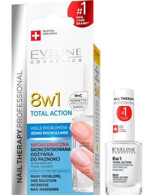 Концентриран балсам за нокти, 8 в 1 Total Action Eveline
