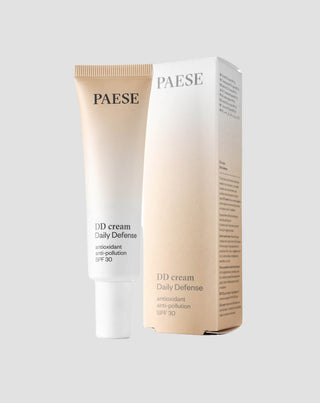 Оцветяващ крем DD с филтър SPF 30 цвят 4W златно бежово деликатно озаряващ Paese