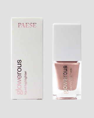 Течен хайлайтър за лице и тяло Glowerous sparkle rose Paese