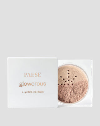 Прахообразен хайлайтър за лице и тяло Glowerous 02 gold Paese