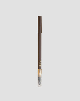 Траен молив за стайлинг на вежди с четка за разресване Powder Browpencil Тъмно Кафяв Paese
