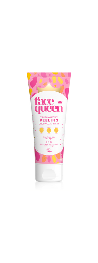Дребнозърнест скраб с екстракт от ягода и манго създаващ ефект glow Face Queen