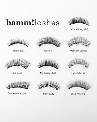Изкуствени мигли с лента 2d за многократна употреба меки и леки Bambi Eyes Bamm!Lashes - 6