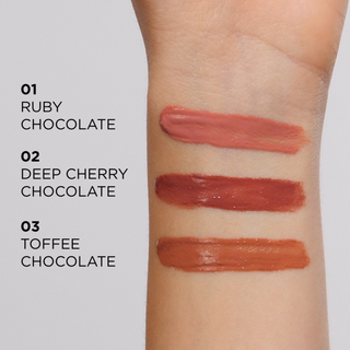 Течно червило с гланцов ефект 02 Deep Cherry Chocolate Choco Glamour Eveline - 2