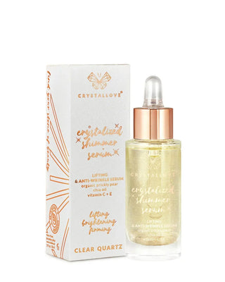 Серум за лице с планински кристал и индийска опунция - Clear quartz shimmer serum Crystallove