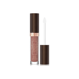 Течно червило с ефект glossy lips 01 Рубинен шоколад Choco Glamour Eveline