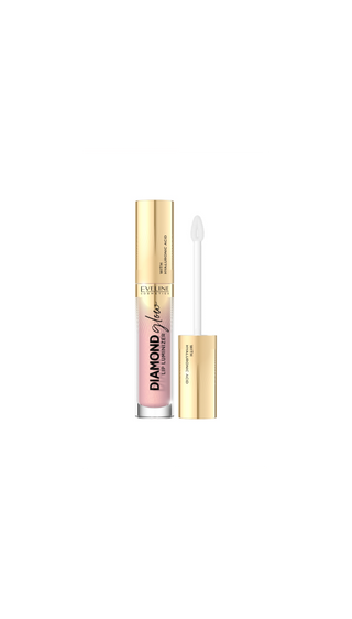 Гланц за устни с хиалуронова киселина № 03 цвят карамелен сладолед Diamond Glow Lip Luminizer Eveline