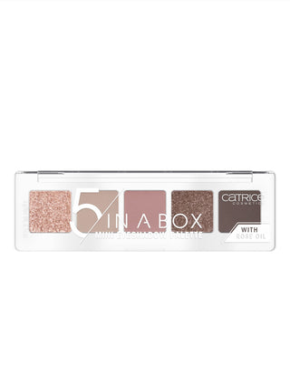 Палитра от сенки 5 In A Box Mini Eyeshadow Palette с цвят Софт Роуз Look 020 Catrice