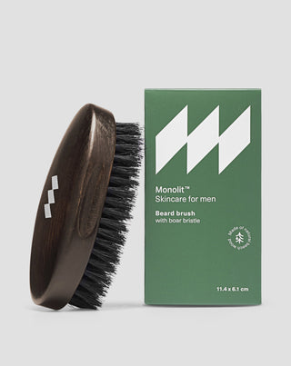 Четка за брада от букова дървесина с естествен косъм от глиган, Monolit - 4