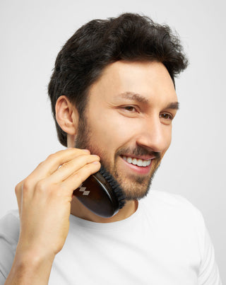 Четка за брада от букова дървесина с естествен косъм от глиган, Monolit - 3