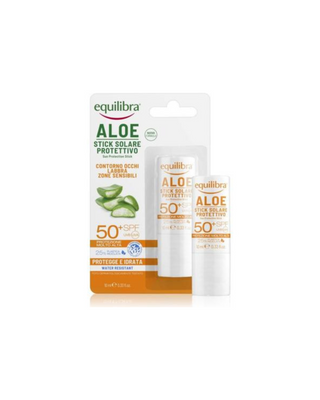 Слънцезащитен стик с алое вера SPF 50+ UVA, UVB за локално приложение Equilibra - 1