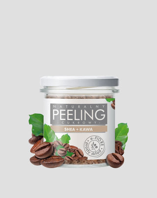 Естествен захарен скраб E-Fiore с масло от карите и кафе за намаляване на портокаловата кожа - 1