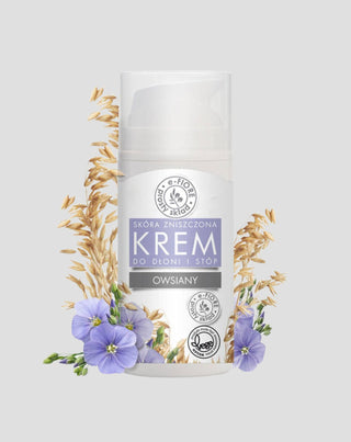 Крем от овесени ядки с ленено и портокалово масло за ръце и крака E-Fiore - 1