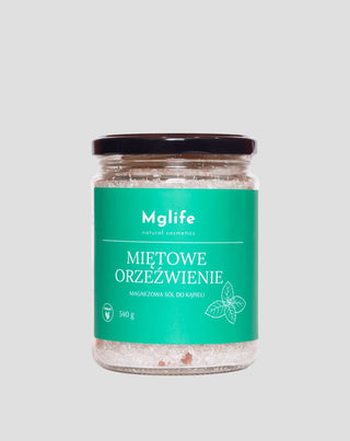 Магнезиева сол за баня със сол Epsom и етерично масло Ментова свежест Mglife - 1