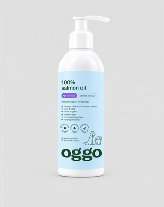 Масло от сьомга за куче Omega-3 EPA и DHA за сърце, мозък и имунитет Oggo 250 ml - 1