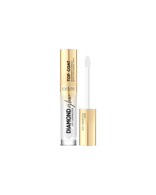 Гланц за устни с хиалуронова киселина № 01 transparent top coat Diamond Glow Lip Luminizer Eveline