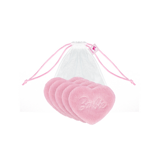 Козметични тампончета за премахване на грим за многократна употреба Barbie Ultrasoft Reusable Pads Hearts Pink Glov - 2