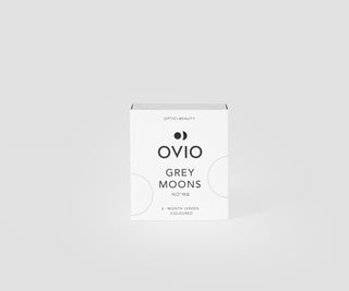 Сиви платинови контактни лещи цветни нулеви месечни grey moons no.2 Ovio - 1