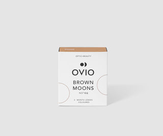 Кафяви орехови контактни лещи цветни месечни нулеви brown moons no. 2 Ovio - 1