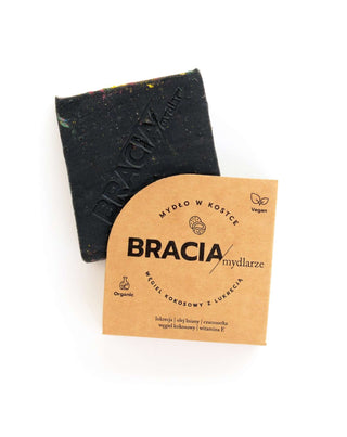 Почистващ антибактериален сапун на бар кокосов въглен със женско биле Bracia Mydlarze - 4