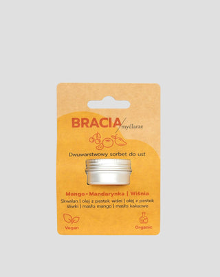 Плодово сорбе за сухи и напукани устни череша манго и мандарина Bracia Mydlarze_5 - 5