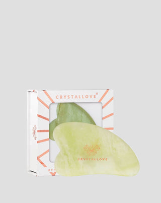 Плочка за масаж на лице гуаша от жадеит, камък на младостта Crystallove - 1