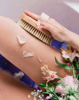 Бамбукова четка от агава за сух масаж на тяло Crystallove - 2