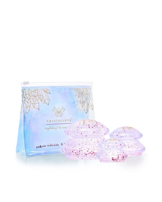 Силиконови вендузи crystalcup за масаж на тяло с брокат Crystallove - 1