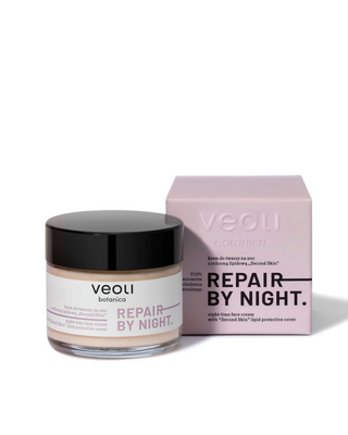 Нощен крем за лице с липидна защита Second skin Repair by night Veoli Botanica - 1