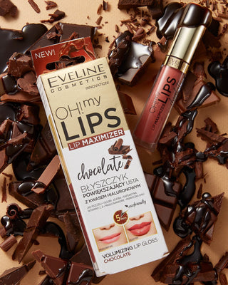 Уголемяващ гланц за устни с хиалуронова киселина - шоколад Oh! My Lips Lip Maximizer Eveline - 2
