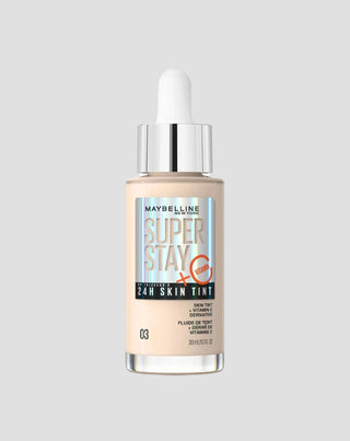 Дълготраен озаряващ фон дьо тен с витамин С Super Stay Skin Tint 03 Maybelline - 1
