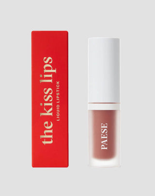 Леко, нелепкаво матово течно червило The Kiss Lips 01 Nude Beige от Paese