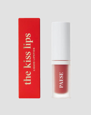 Леко, нелепкаво матово течно червило The Kiss Lips 02 Nude Coral от Paese