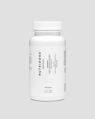 Mumio 20% фулвокиселини с пиперин за имунитет и енергия Nutridome 60 капсули - 1
