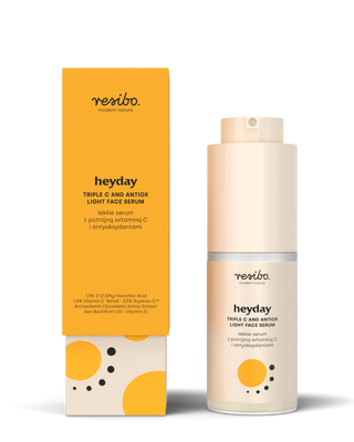Подхранващ, озаряващ серум за лице Heyday с антиокислители и троен вит. C 30 ml Resibo - 1