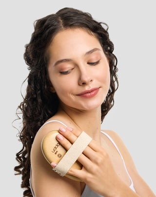 Масажна четка за тяло с естествен глигански косъм, Uddo - 3