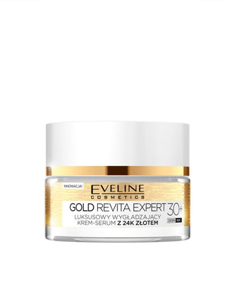 Изглаждащ крем-серум с 24K злато, дневен и нощен, 30+ Eveline - 1