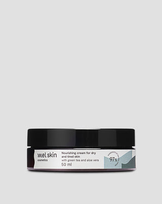 Подхранващият крем за суха и уморена кожа със зелен чай и алое вера Mel Skin - 1
